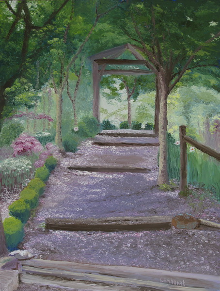 image of painting "Spring in Suburbia"